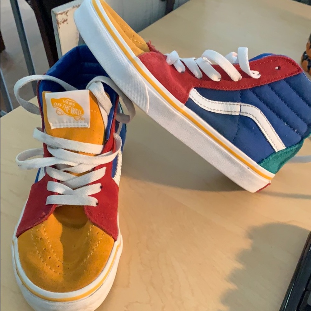 Vans high top kid shoes
